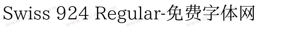 Swiss 924 Regular字体转换